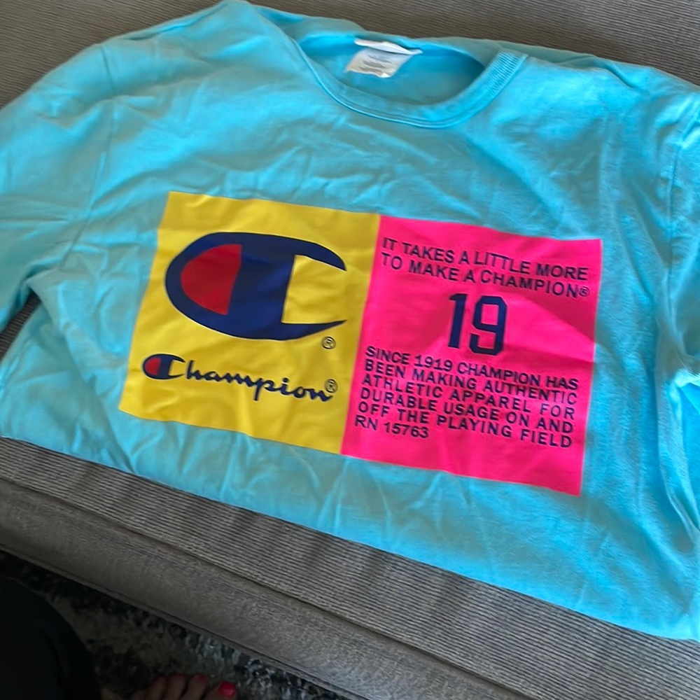 Champion size small tshirt.